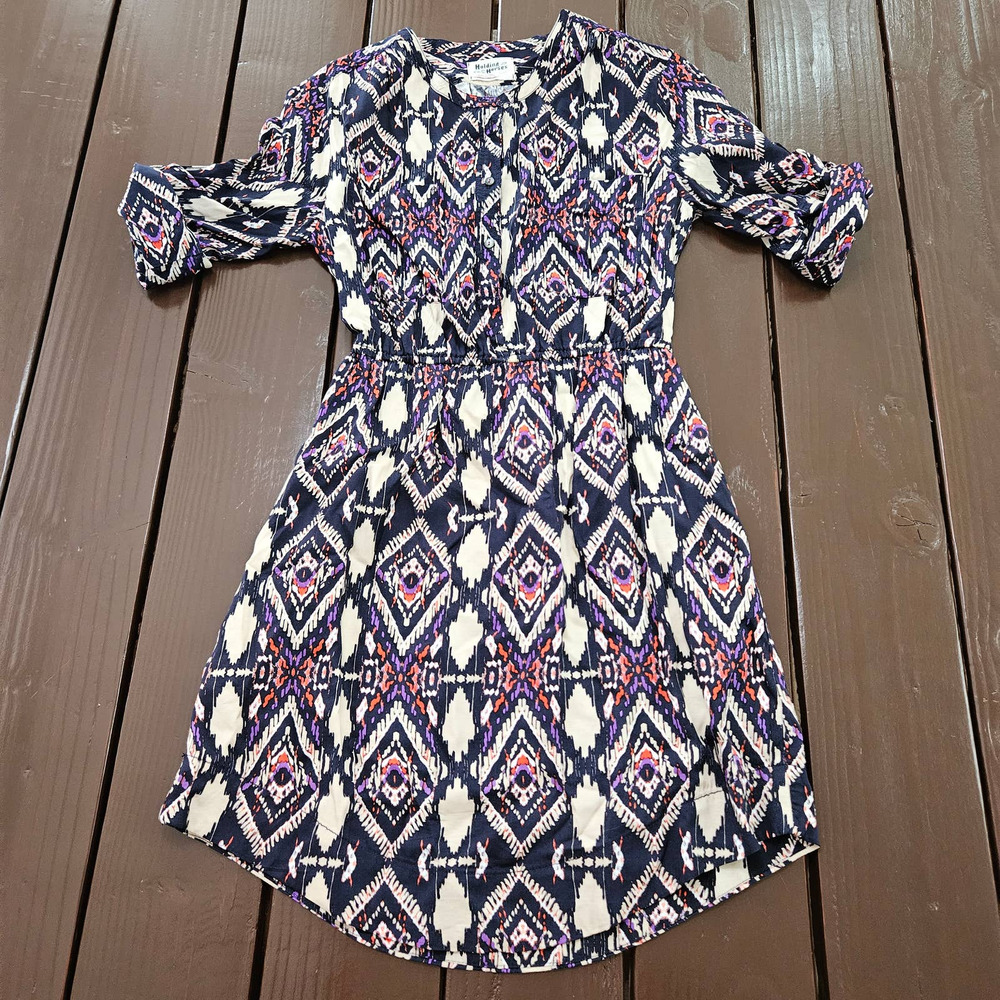 Anthropologie Holding Horses Women's Patterned 3/4 Sleeve Dress. Size 2‎ - Picture 2 of 11